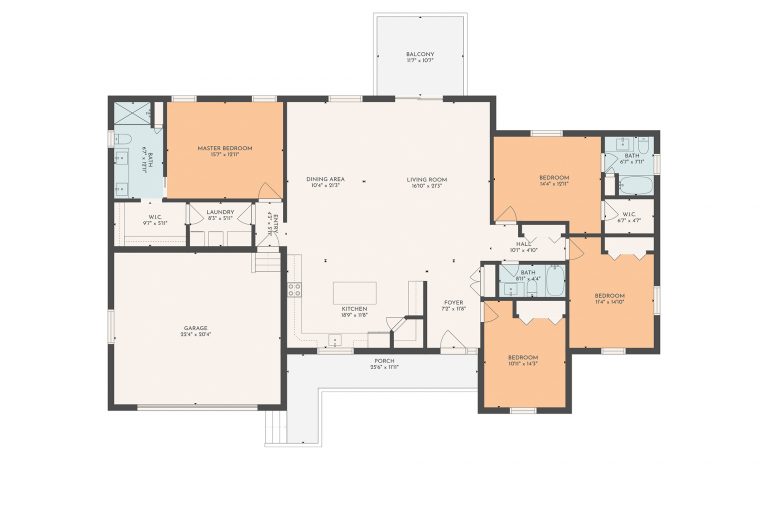 Modern 2D Floor Plan